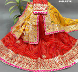 KcPc Pure Kota Doria Bandhej Lehenga Chunni KML