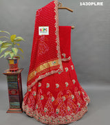  Gaji silk With Gotapatti work Lehenga inred colour
