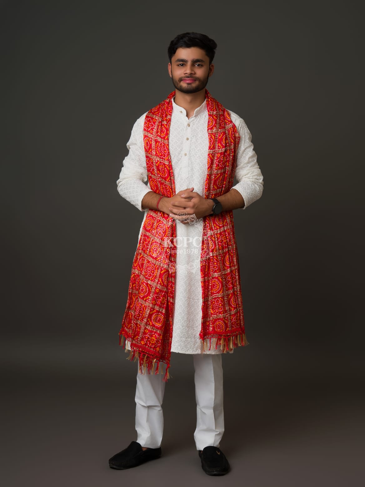 KcPc Chinon Bandhani Gent's DupattaRAY