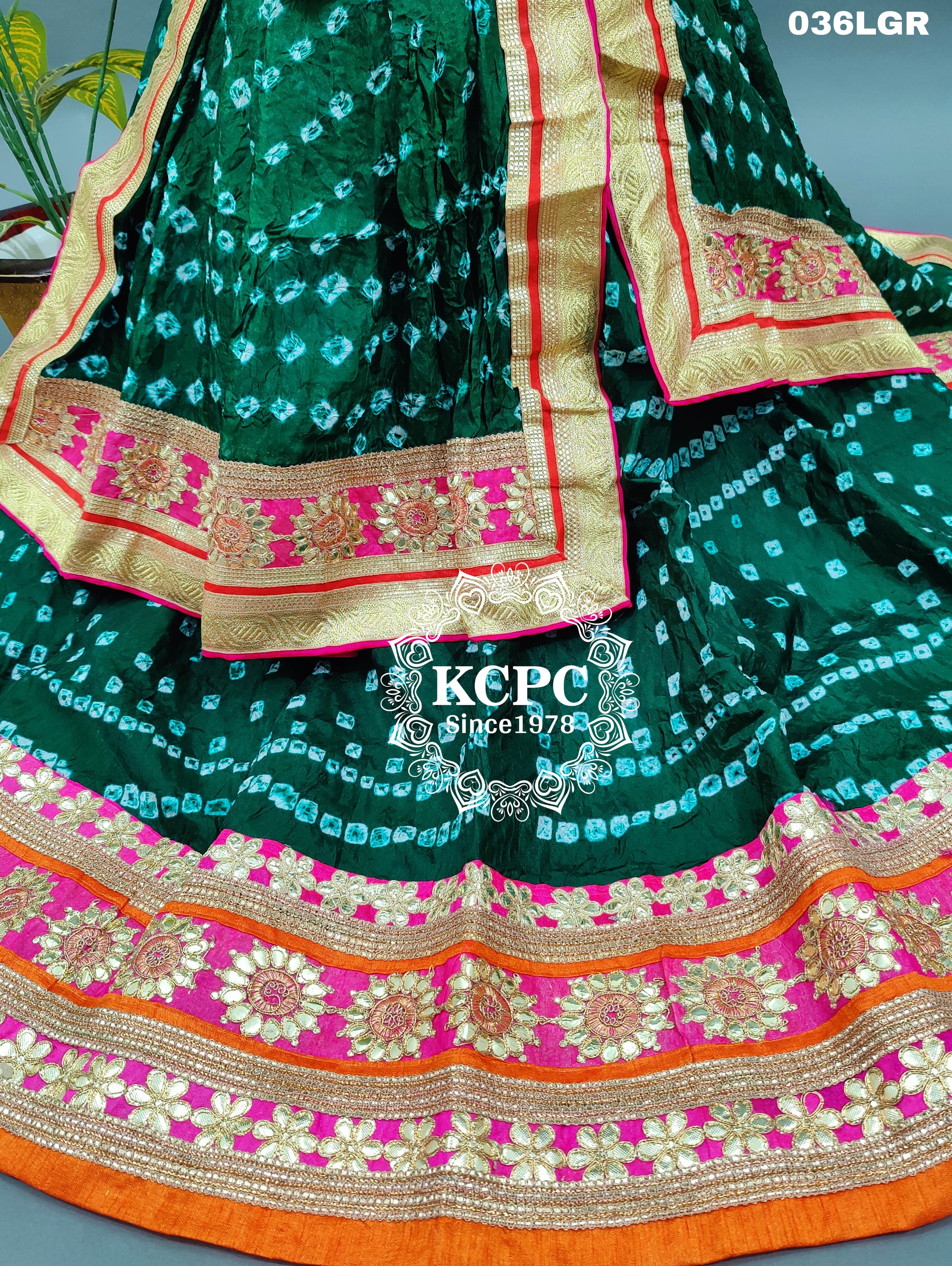 By Bandhani Lehenga With Traditional wear