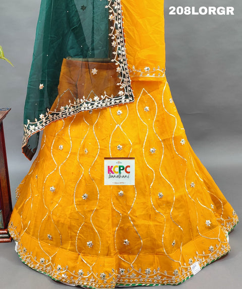 KcPc Pure Organza Bright Colour Beautiful Gotapatti Work Lehenga  BTU