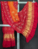 KcPc New Beautiful Pure Gaji Silk Bandhani Dupatta