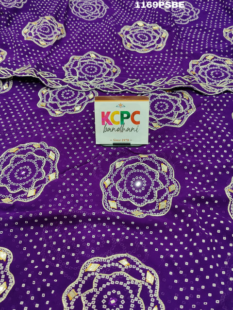 KcPc Exclusive Launch Pure Georgette Bandhani Kacha gotapatti Work  Saree With Blouse AMT