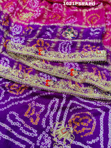 ByGharchola Bandhani Saree With Traditional Wear