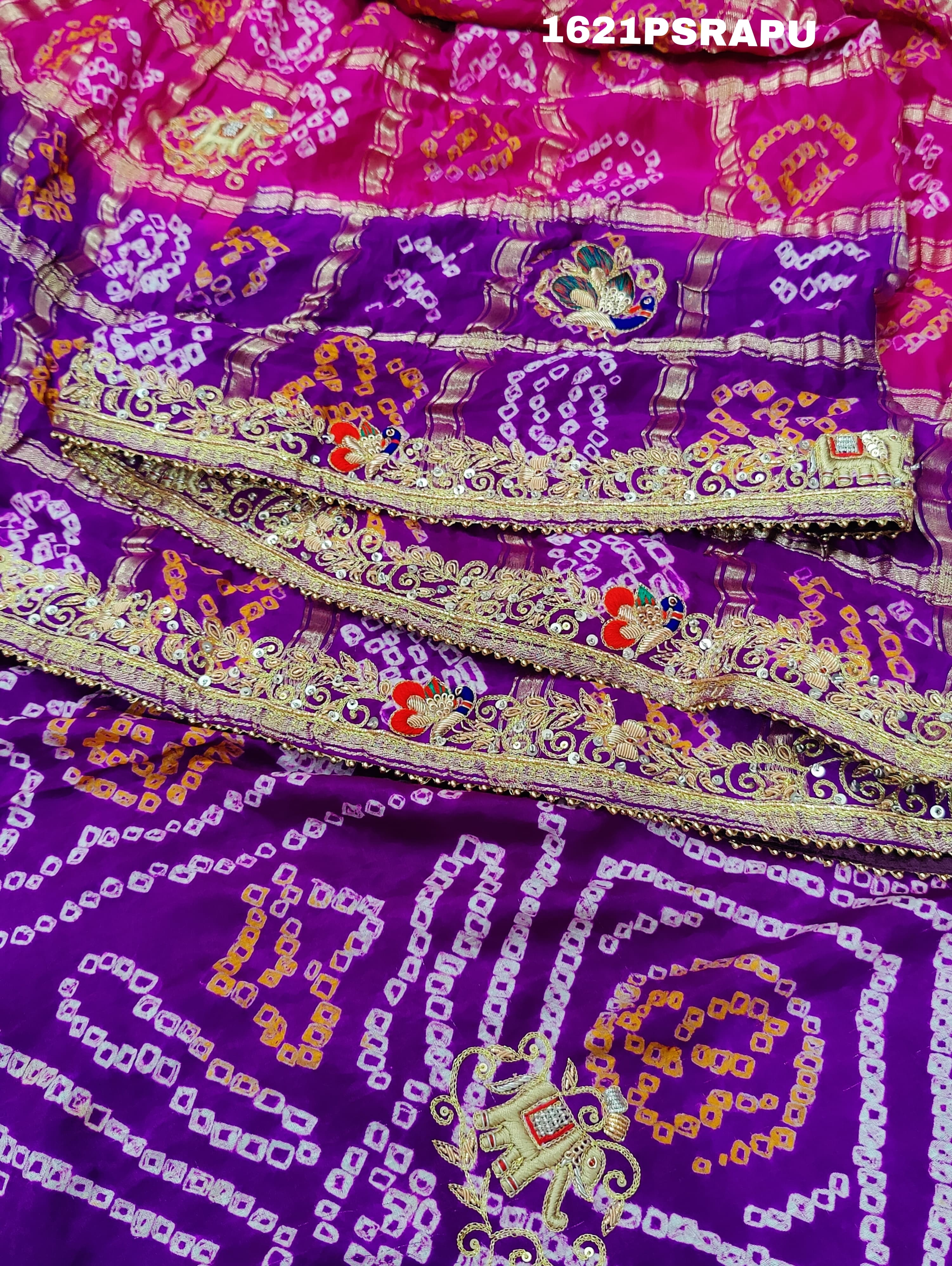 ByGharchola Bandhani Saree With Traditional Wear