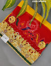 KcPc Original Marwadi Bhaat ki chunri Piliya Odhna Pomcha (Pure Georgette Fabric)