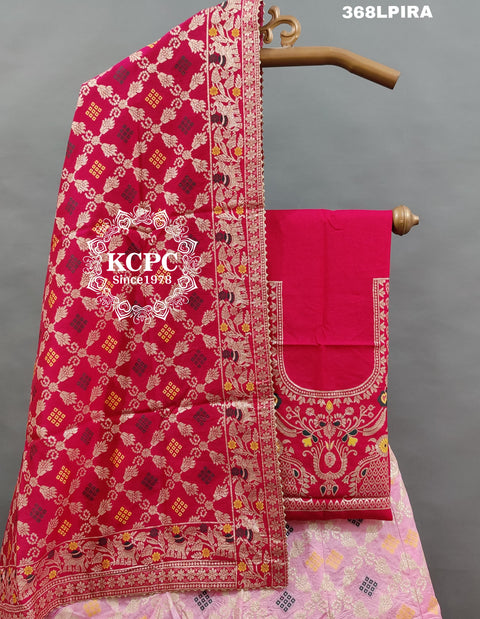 KcPc Pure Dola Banarasi zari weaving Lehenga Set BTU