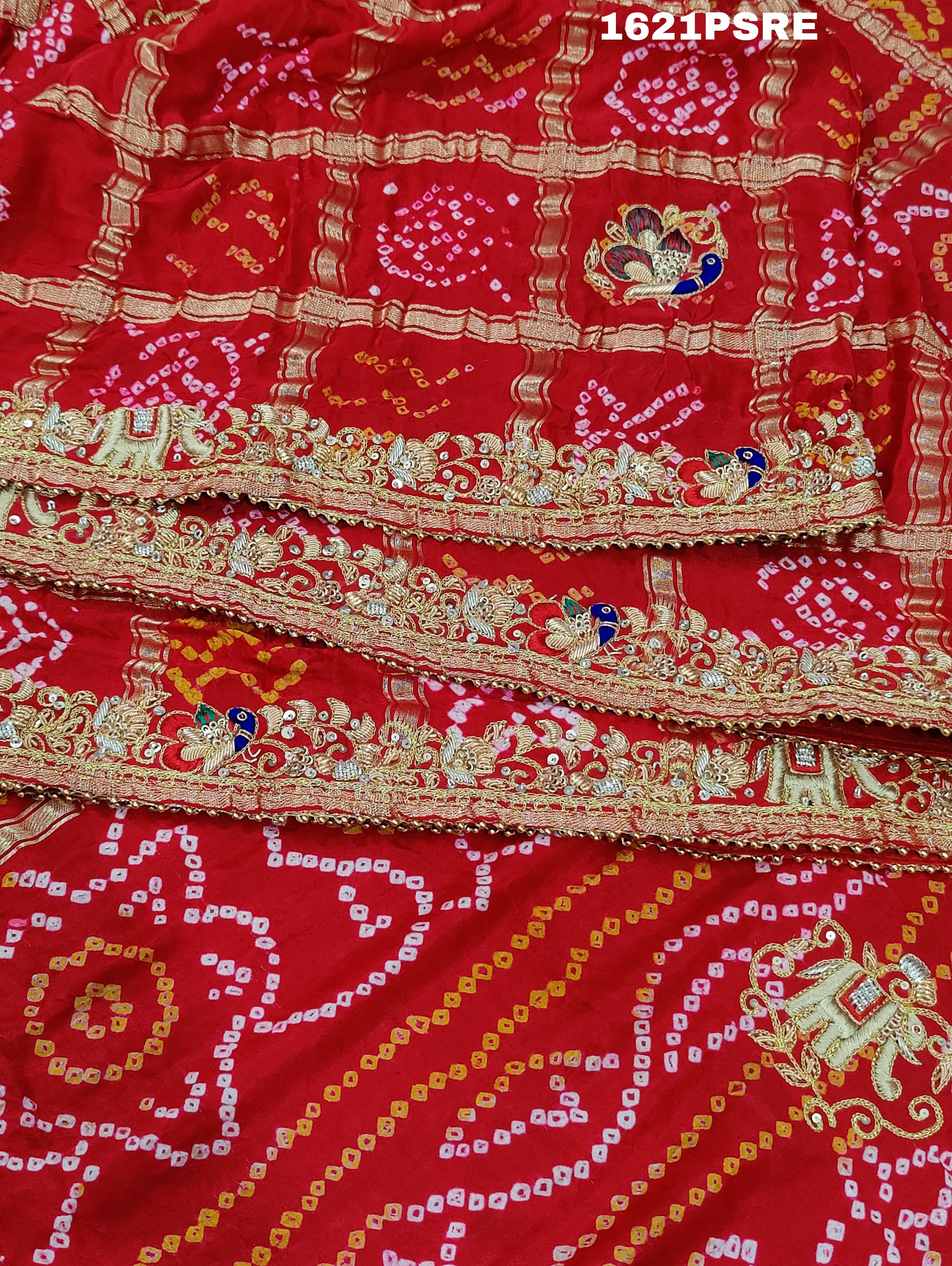 ByGharchola Bandhani Saree With Traditional Wear
