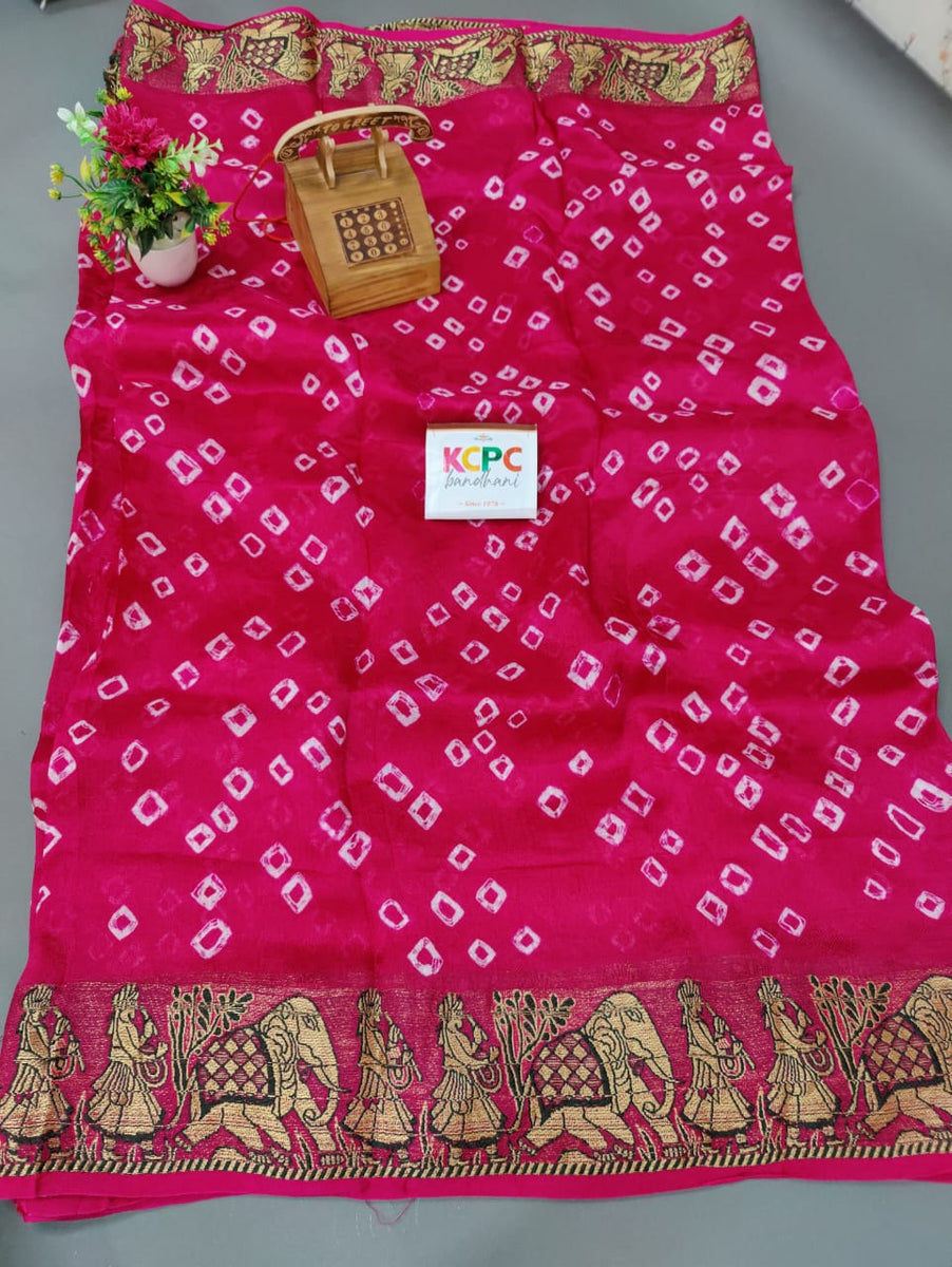 KcPc New Handmade Bandhej Bandhani Viscos Silk Saree – KcPc Bandhani