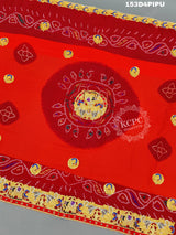 KcPc Traditional Jaipuri Chunri Pila Rajasthani Marriage Chundi DupattaPiliya (Pure Ojariya Fabric)