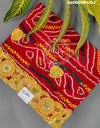 KcPc Marriage Purpose Chunri Pilia Dupatta 1.5 pat Traditional Chakra Belbuti Chunri (Pure Ojariya Fabric)