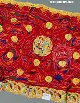KcPc New Beautifull Heavy Belbuti jaipuri Odhna Chunri(Pure Georgette Fabric)