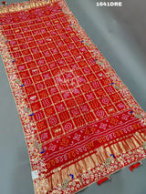 KcPc New Pure Gaji silk Bandhani Gotapatti workDupattaAMT