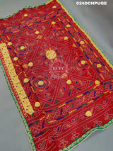 KcPc Marriage Purpose Chunri Pilia Dupatta 1.5 pat Traditional Chunri (Pure Georgette Fabric)