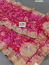 Bandhani Style saree with Gulin Jardozihandwork 