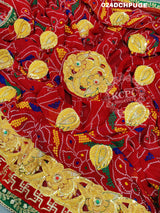 KcPc Marriage Purpose Chunri Pilia Dupatta 1.5 pat Traditional Chunri (Pure Georgette Fabric)