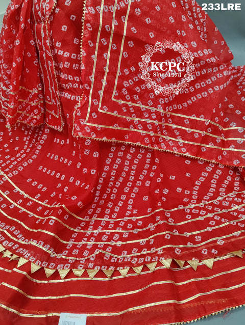 KcPc New Jaipuri Chunri Style Kota Doriya Gota Patti Lehengas  KML