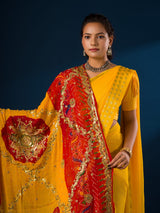 KcPc Latest Pure Georgette Rajasthani Chunri Dupatta(pomcha)
