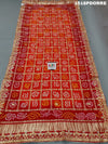 KcPc New Beautiful pure gaji silk bandhani gharchola Gotapatti Work Dupatta RS
