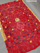 KcPc New Beautifull Heavy Belbuti jaipuri Odhna Chunri(Pure Georgette Fabric)