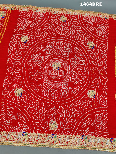 KcPc Special New Beautiful Heavy Zardoji Work Pure Gaji Silk Bandhani Dupatta