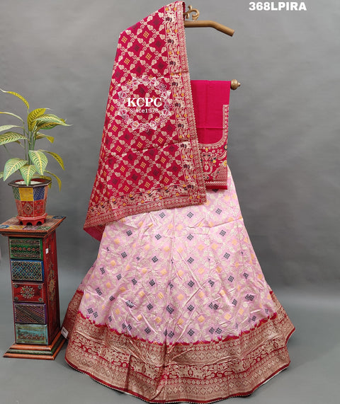 KcPc Pure Dola Banarasi zari weaving Lehenga Set BTU