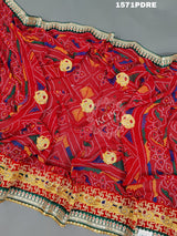 KcPc Marwadi Pure Georgette Bel Buti with swastik border Heavy Dupatta