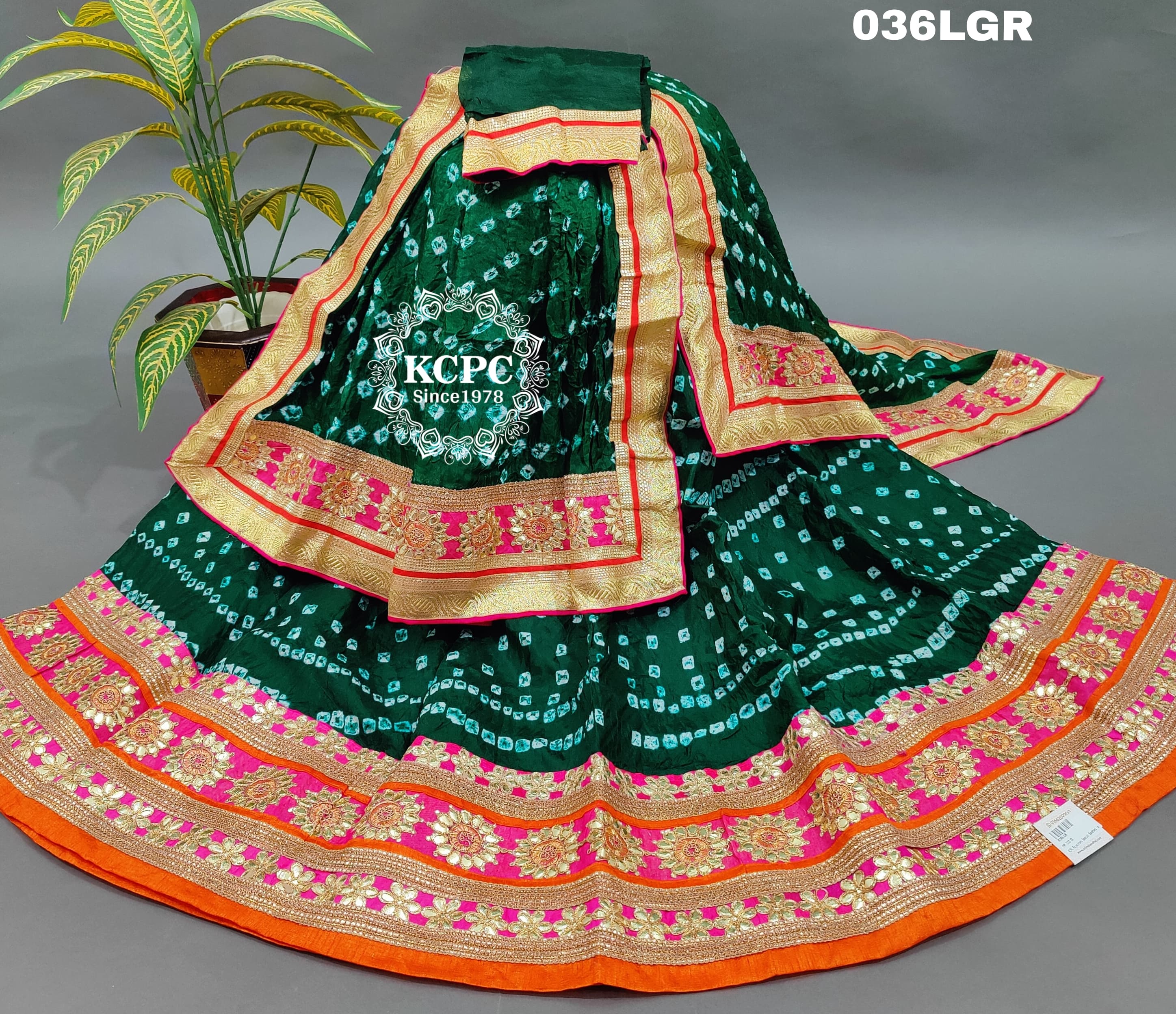 By Bandhani Lehenga With Traditional wear