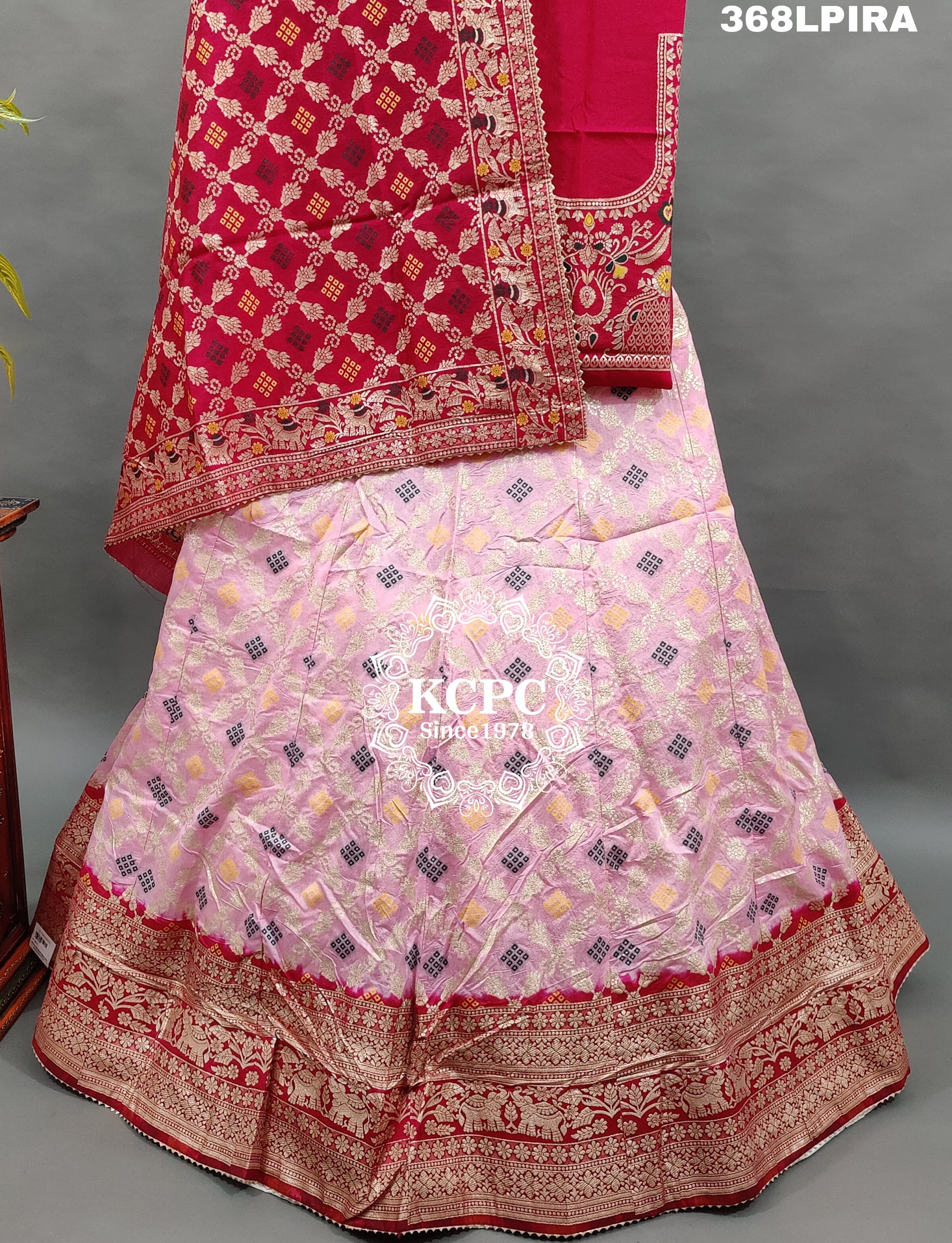 KcPc Pure Dola Banarasi zari weaving Lehenga Set BTU