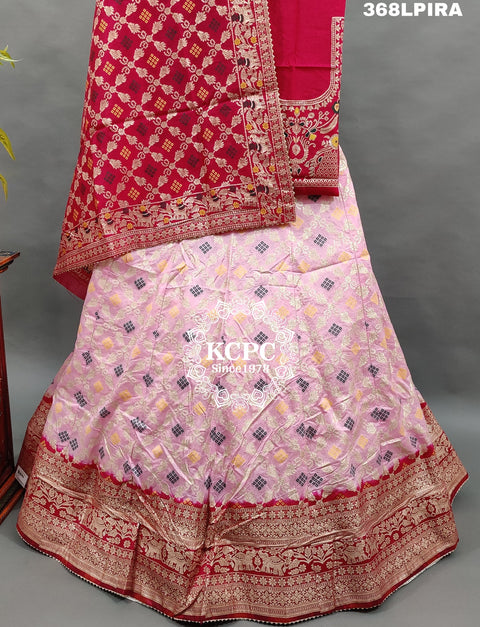 KcPc Pure Dola Banarasi zari weaving Lehenga Set BTU
