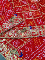 KcPc New Pure Gaji silk Bandhani Gotapatti workDupattaAMT