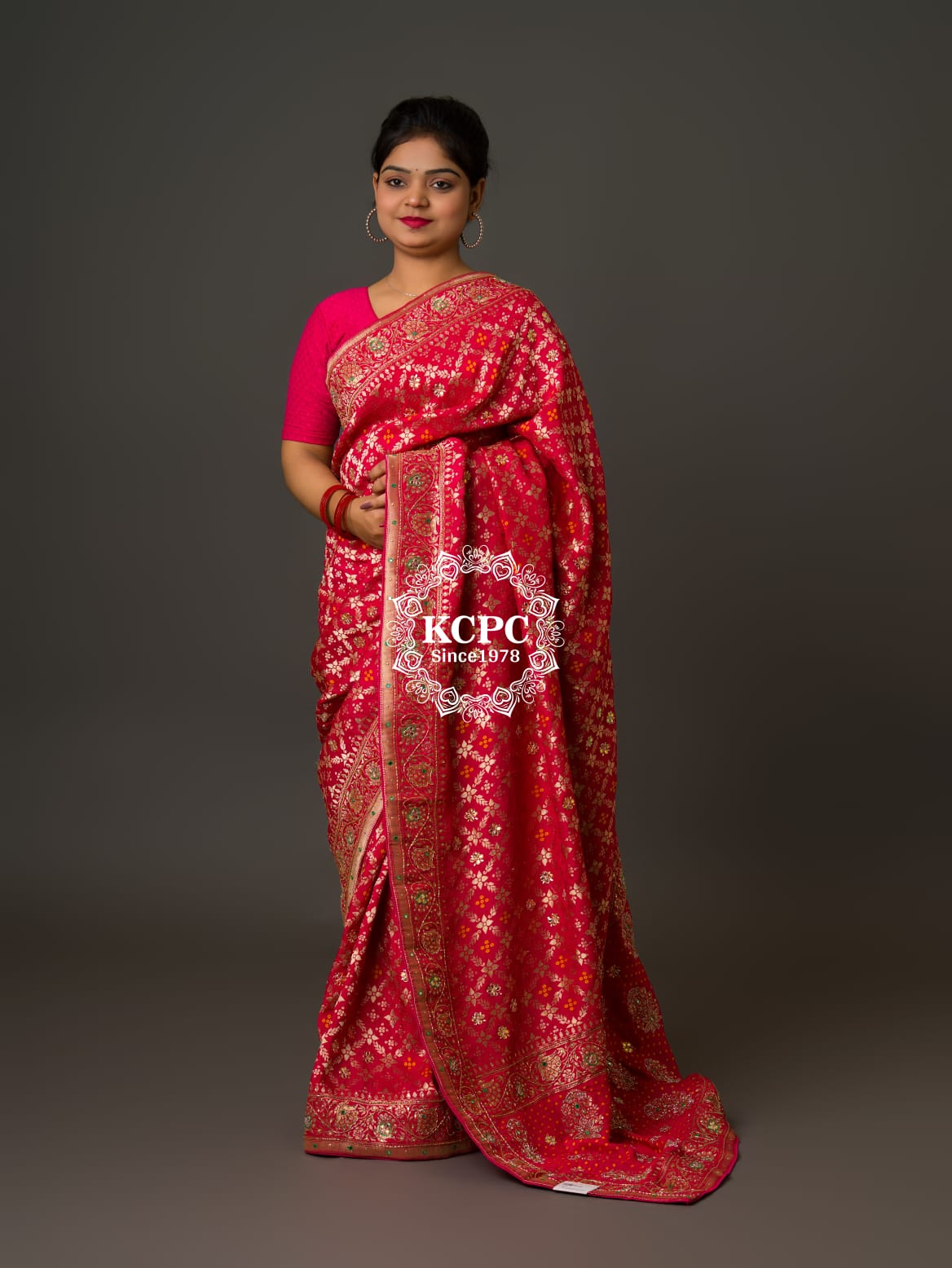 KcPc New Pure Upada Silk bandhni Weaving Pure Handwork SareeMAD