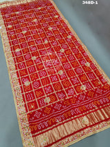 KcPc Pure Gaji Silk Bandhani Ghatchola in Kolkata Zardozi work Chunri Dupatta