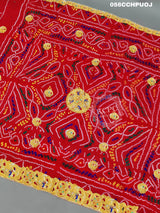 KcPc Heavy Belbutti pure Georgettte Odhna Swastik Belbuti Chunri (Pure Ojariya Fabric)